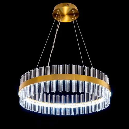 Люстра подвесная LED с пультом Рианна CL337063 Citilux прозрачная на 1 лампа, основание бронзовое в стиле современный с пультом фото 4
