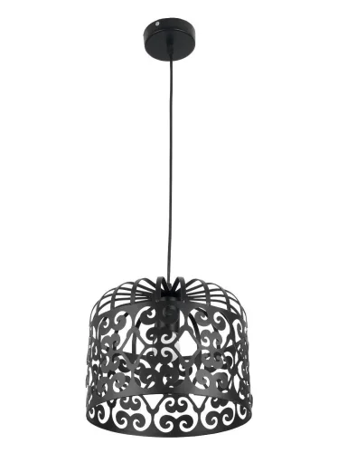 Светильник подвесной Charlotte TL4010D-01BL Toplight чёрный на 1 лампу, основание чёрное в стиле восточный 