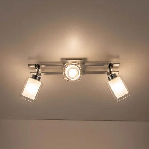 Светильник потолочный Риволи CL104130 Citilux белый прозрачный 3 лампы, основание серое в стиле современный  фото 6