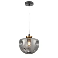 Светильник подвесной Alieno 441 VL5352P21 Vele Luce чёрный серый на 1 лампу, основание чёрное в стиле современный выдувное