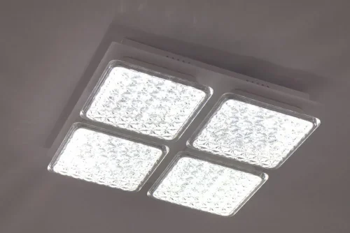 Светильник потолочный LED с пультом 10204/4LED Escada прозрачный 1 лампа, основание белое в стиле современный с пультом квадраты фото 3
