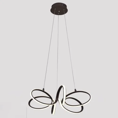 Светильник подвесной LED Ello V2783-PL Moderli белый 1 лампа, основание чёрное в стиле хай-тек 