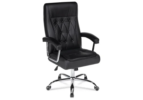 Компьютерное кресло Class black 15254 Woodville, чёрный/искусственная кожа, ножки/металл/хром, размеры - *1540***650*730 фото 6