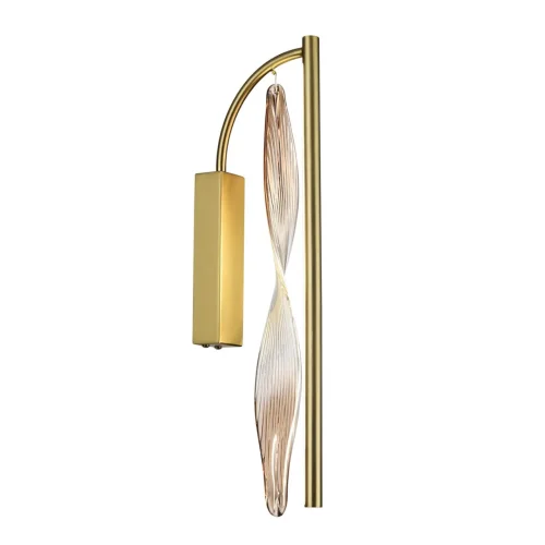 Бра ЛЕД Спира (Spira) 5468/4WL Odeon Light коричневый бежевый на 1 лампу, основание латунь в стиле современный классический фото 3