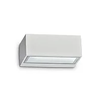 Настенный светильник уличный TWIN AP1 BIANCO Ideal Lux уличный IP44 белый на 1 лампу, плафон белый в стиле современный G9