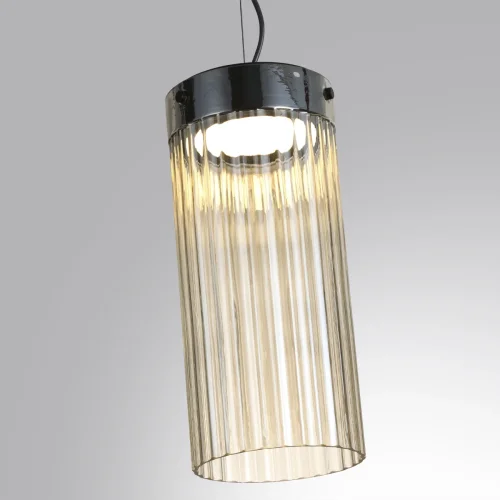 Светильник подвесной LED Pillari 5047/10L Odeon Light янтарный 1 лампа, основание чёрное в стиле современный  фото 5