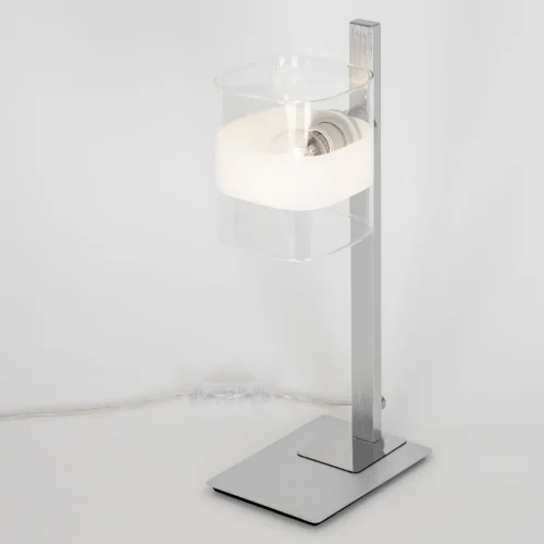 Настольная лампа Вирта CL139810 Citilux прозрачная 1 лампа, основание матовое хром металл в стиле современный  фото 4