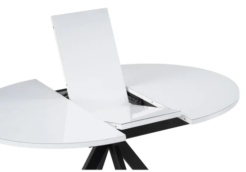 Стеклянный стол Бетина черный / белый  504211 Woodville столешница белая из стекло фото 4