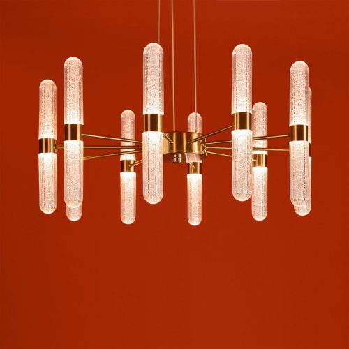 Светильник подвесной LED Alias FR2050PL-L50BS Freya прозрачный на 20 ламп, основание латунь в стиле классический фото 6 Светильник подвесной LED Alias FR2050PL-L50BS Freya прозрачный на 20 ламп, основание латунь в стиле классический фото 6