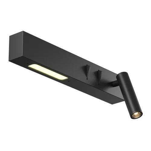 Бра с выключателем LED Comodo C031WL-L8B3K1 Maytoni чёрный на 1 лампу, основание чёрное в стиле хай-тек современный для чтения