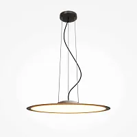 Светильник подвесной LED Industria MOD471PL-L57BK Maytoni белый чёрный на 1 лампу, основание чёрное в стиле современный 