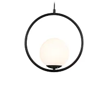 Светильник подвесной TR2592 Ambrella light белый 1 лампа, основание чёрное в стиле модерн 