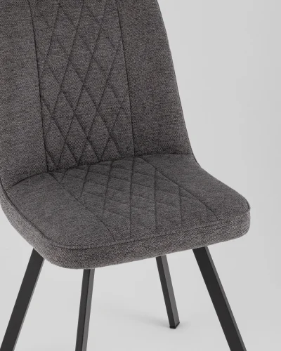 Стул Grein, темно-серый, сиденье УТ000040526 Stool Group, тёмно-серый/рогожка, ножки/металл/чёрный, размеры - *855**** фото 2