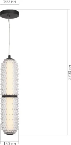 Светильник подвесной LED Saguaro SL6144.403.01 ST-Luce прозрачный на 1 лампу, основание чёрное в стиле современный фото 2