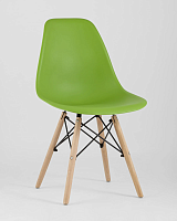 Стул EAMES, зеленый 4шт. (набор) УТ000037605 Stool Group, /, ножки/массив бука/бежевый, размеры - *815***460*530