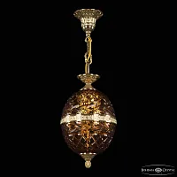 Светильник подвесной 5680/18 G Amber/M-1F Bohemia Ivele Crystal янтарный 3 лампы, основание золотое в стиле классический 