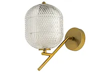 Бра LED Candels L 2.W4 G Arti Lampadari прозрачный 1 лампа, основание золотое в стиле модерн 