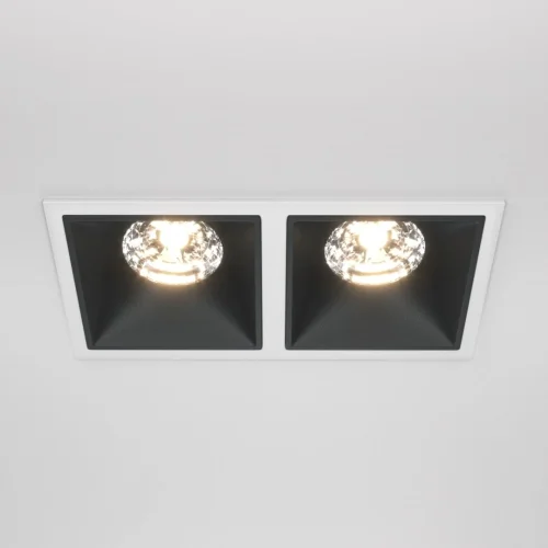 Светильник точечный Alfa LED DL043-02-15W3K-SQ-WB Maytoni белый чёрный 1 лампа, основание белое в стиле хай-тек современный  фото 4
