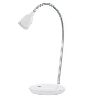 Настольная лампа LED DURENGO 93078 Eglo белая 1 лампа, основание белое серое хром полимер металл в стиле 10080 