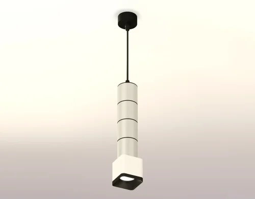 Светильник подвесной Techno spot XP7805001 Ambrella light белый серебряный 1 лампа, основание чёрное в стиле современный хай-тек  фото 2