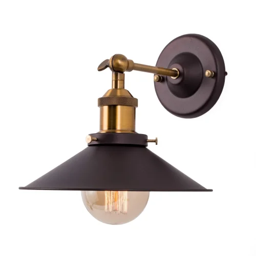 Бра Эдисон CL450301  Citilux чёрный на 1 лампа, основание коричневое бронзовое в стиле лофт  фото 7