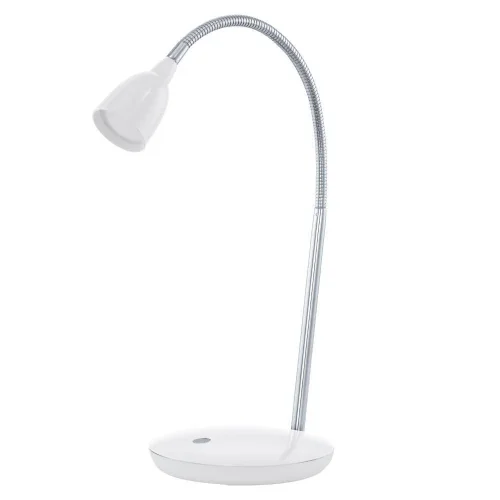 Настольная лампа LED DURENGO 93078 Eglo белая 1 лампа, основание белое серое хром полимер металл в стиле для кабинета, офиса 