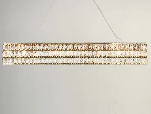 Люстра подвесная 10126+12/S gold Newport прозрачная на 18 ламп, основание золотое в стиле американский современный классический  фото 2