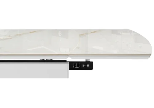 Керамический стол Катчел 120(180)x80 calacatta gold / белый 621186 Woodville столешница белая мрамор из керамика фото 8