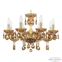 Люстра подвесная 117/8/195 G M777 Bohemia Ivele Crystal без плафона на 8 ламп, основание янтарное золотое в стиле классика sp