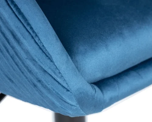 Кресло дизайнерское  8600_BlackBase-LM EDISON BLACK, цвет сиденья синий велюр (1922-20), цвет основания черный Dobrin, синий/велюр, ножки/металл/чёрный, размеры - 750*900***600*570 фото 7