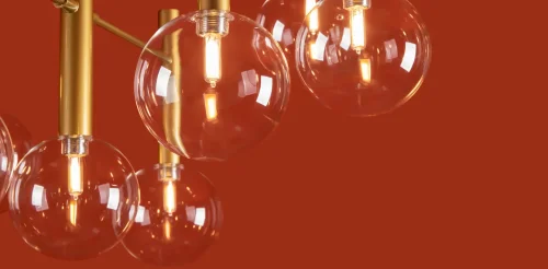 Люстра подвесная Luce FR5584CL-L45G Freya прозрачная на 9 ламп, основание золотое в стиле современный фото 2 Люстра подвесная Luce FR5584CL-L45G Freya прозрачная на 9 ламп, основание золотое в стиле современный фото 2