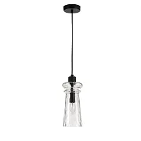 Светильник подвесной Pasti 4966/1A Odeon Light прозрачный 1 лампа, основание чёрное в стиле современный 