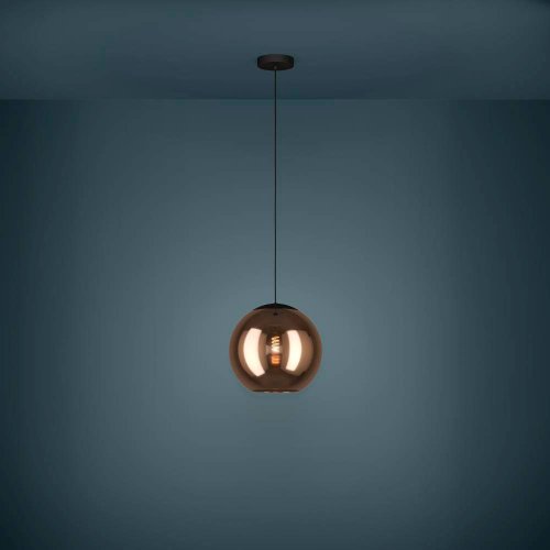 Светильник подвесной Cordoba 390089 Eglo медь 1 лампа, основание чёрное в стиле современный  фото 2