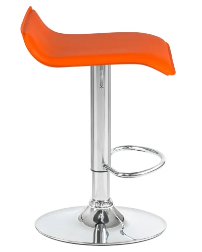 Стул барный  3013-LM TOMMY,  цвет сиденья оранжевый, цвет основания хром Dobrin, оранжевый/экокожа, ножки/металл/хром, размеры - 620*830***385*405 фото 3