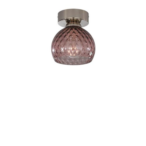 Светильник накладной PL 10006/1 Reccagni Angelo фиолетовый 1 лампа, основание никель в стиле модерн классика круглый