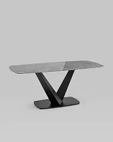 Стол обеденный Аврора, 180*90, керамика черная УТ000036907 Stool Group столешница чёрная из керамика