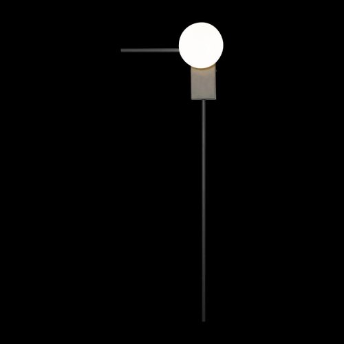 Бра Meridian 10132/C Black LOFT IT белый на 1 лампа, основание чёрное в стиле хай-тек  фото 2