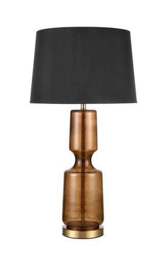 Настольная лампа Paradise VL5774N21 Vele Luce чёрная 1 лампа, основание янтарное латунь коричневое стекло металл в стиле классический современный  фото 2