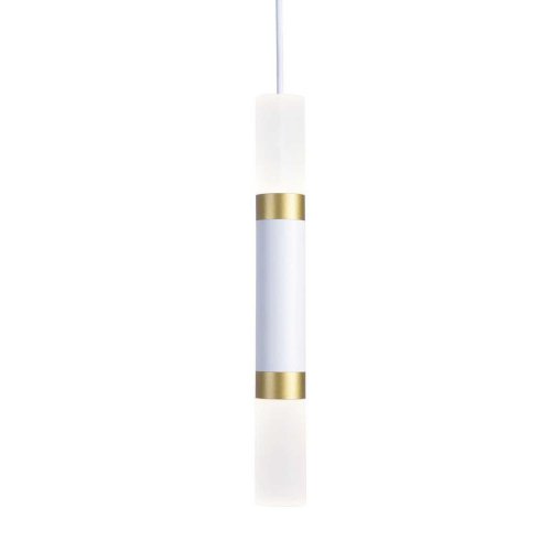 Светильник подвесной LED Doppelt 4117-1P Favourite белый 1 лампа, основание белое в стиле современный трубочки фото 2