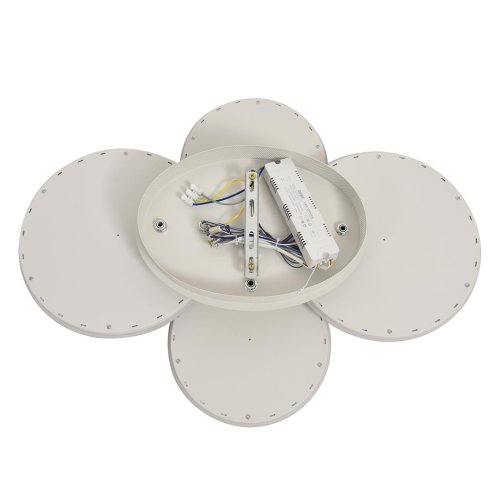 Люстра потолочная LED с пультом Alis Smart 8380/95CL Lumion белая на 1 лампу, основание белое в стиле современный хай-тек сири яндекс алиса с пультом фото 7