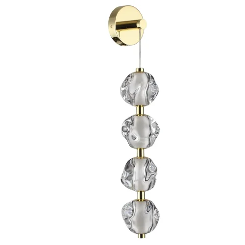 Бра LED Jemstone 5085/17WL Odeon Light прозрачный на 1 лампу, основание золотое в стиле современный 