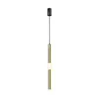 Светильник подвесной LED Jelly P105PL-12W3K-BS Maytoni латунь на 1 лампу, основание чёрное в стиле классический современный хай-тек трубочки