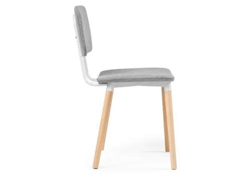 Деревянный стул Klint gray / wood 15298 Woodville, серый/ткань, ножки/массив бука дерево/натуральный, размеры - ****430*580 фото 3