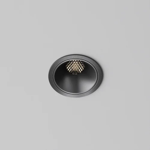 Светильник точечный LED Alfa LED DL043-01-10W4K-RD-B-1 Maytoni чёрный на 1 лампу, основание чёрное в стиле современный хай-тек круглый фото 3