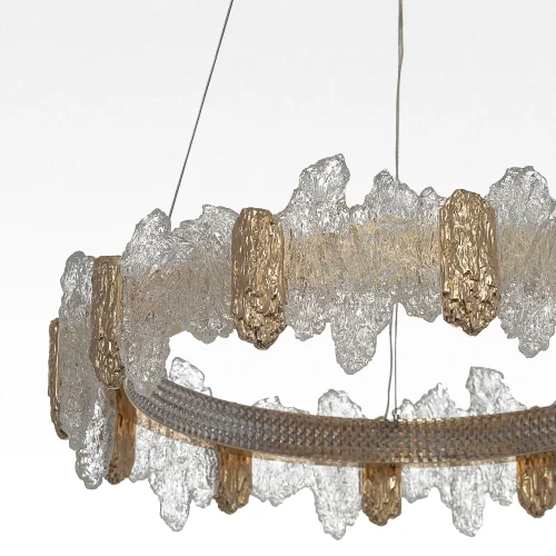 Люстра подвесная LED с пультом Lava CL250162 Citilux прозрачная янтарная на 1 лампу, основание золотое в стиле современный кольца с пультом фото 6 Люстра подвесная LED с пультом Lava CL250162 Citilux прозрачная янтарная на 1 лампу, основание золотое в стиле современный кольца с пультом фото 6