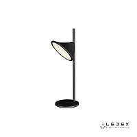 Настольная лампа LED Syzygy F010110 BK iLedex чёрная 1 лампа, основание чёрное металл в стиле современный хай-тек 