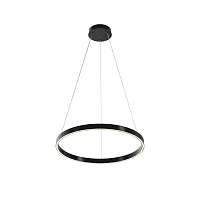 Светильник подвесной LED Rim MOD058PL-L32BK Maytoni чёрный на 1 лампу, основание чёрное в стиле современный хай-тек минимализм кольца