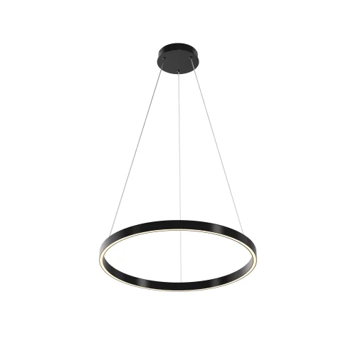 Светильник подвесной LED Rim MOD058PL-L32BK Maytoni чёрный на 1 лампу, основание чёрное в стиле современный хай-тек минимализм кольца