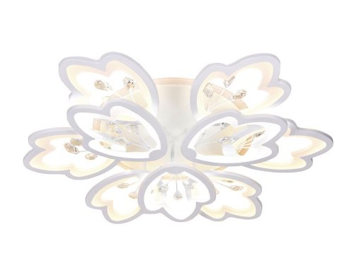 Люстра потолочная LED с пультом Original FA511 Ambrella light белая на 1 лампа, основание белое в стиле хай-тек современный с пультом