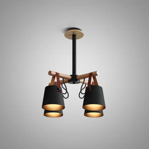 Светильник потолочный Natura 151722-26 ImperiumLoft чёрный 4 лампы, основание чёрное в стиле современный скандинавский лофт 